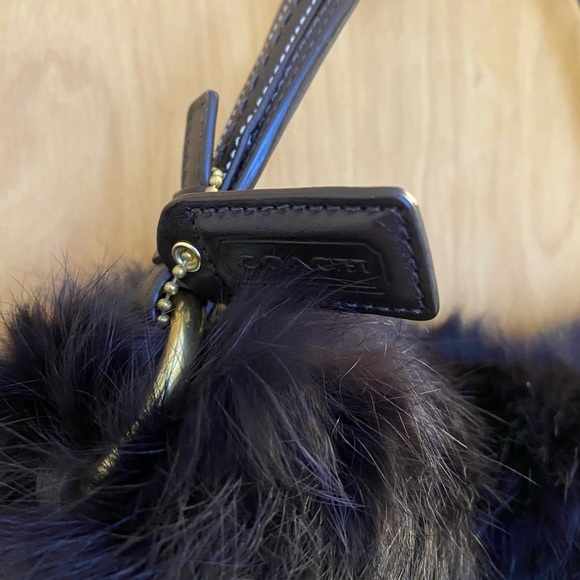 Authentic Coach Rabbit Fur Shoulder Bag - Picture 4 of 5